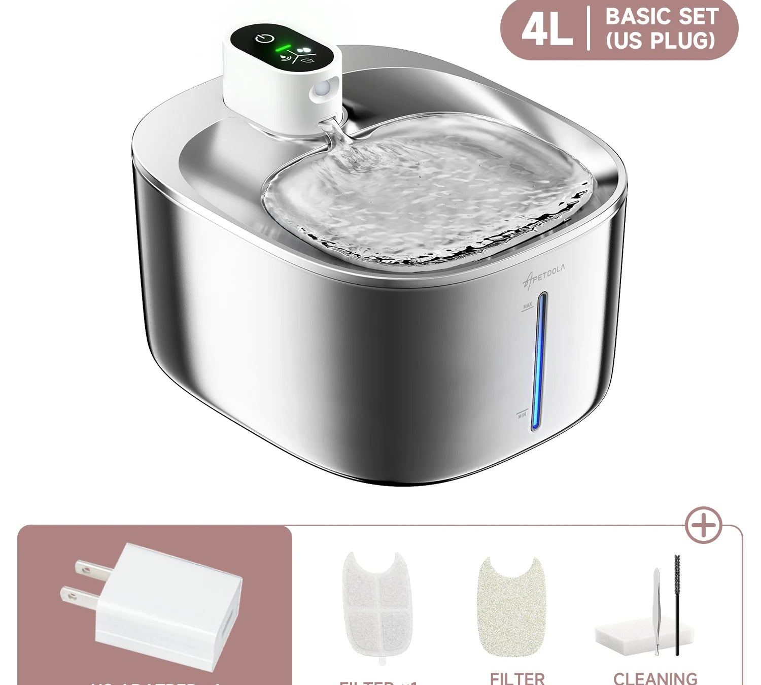 APETDOLA 4L Wireless Cat Water Fountain Auto Sensor Drinking Fountain For Cats Dog Drinker Pet Water Dispenser Accessories